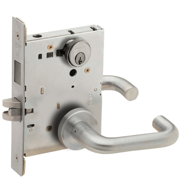 Schlage Corridor Mortise Lock with Deadbolt, 03A Design, Satin Chrome L9456P 03A 626 - main